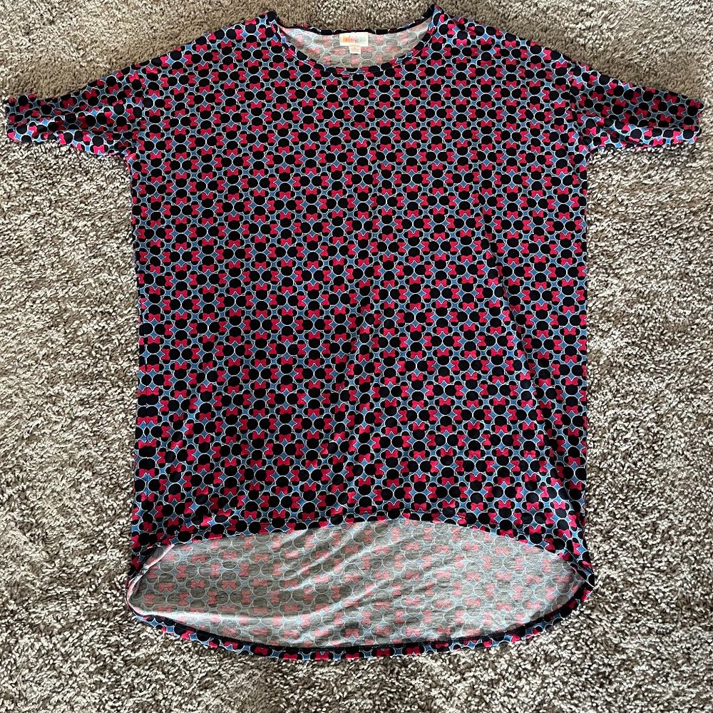 Blue and Pink Minnie Mouse LuLaRoe Irma
